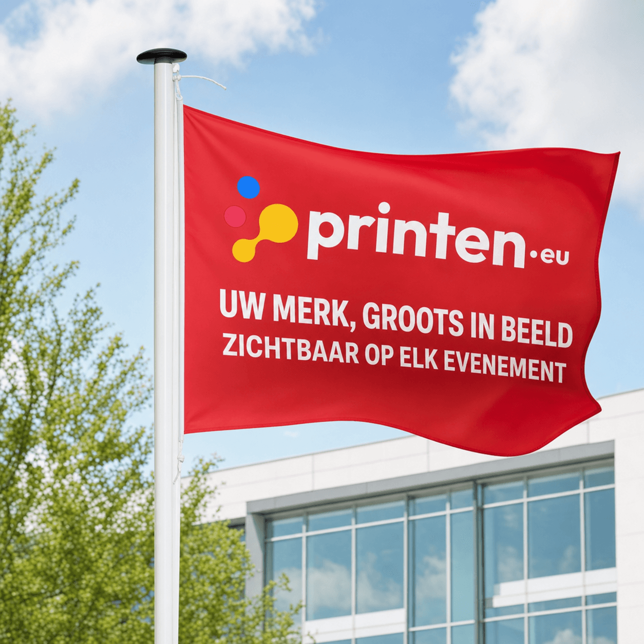 Pole flag printing