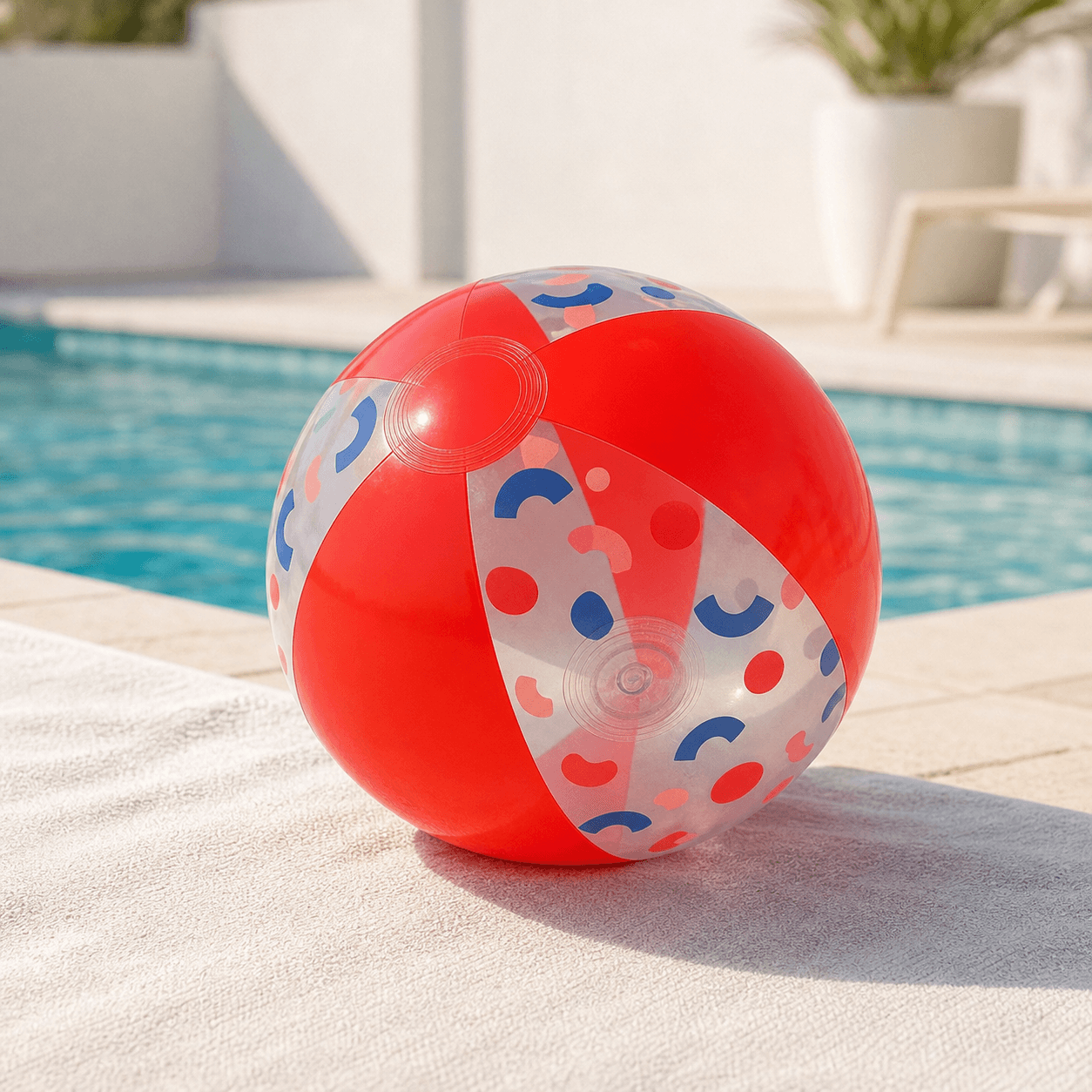 Custom printed inflatable beach ball Ø 24 cm - productafbeelding 1