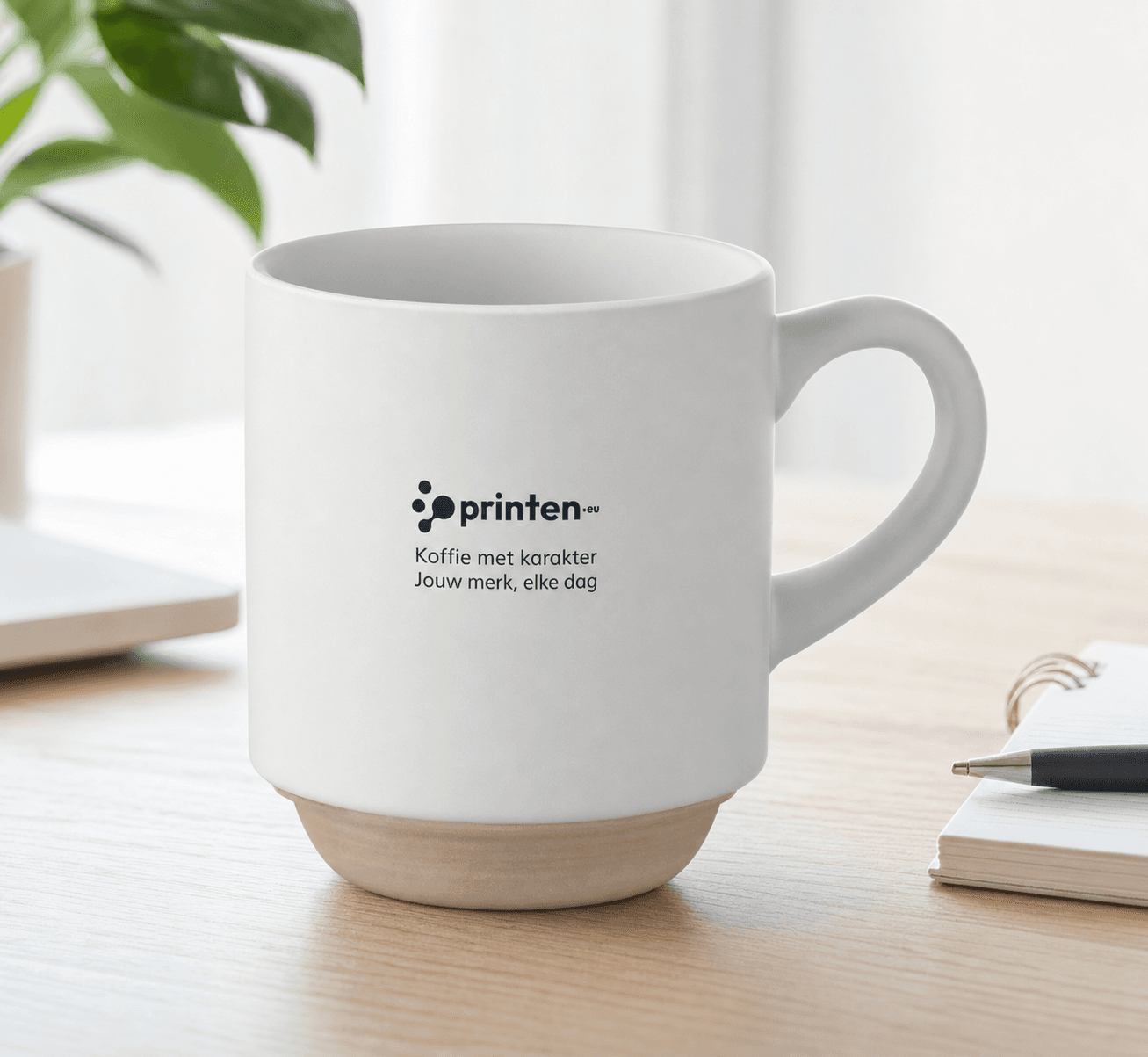 Custom stackable ceramic mug 170 ml - productafbeelding 1